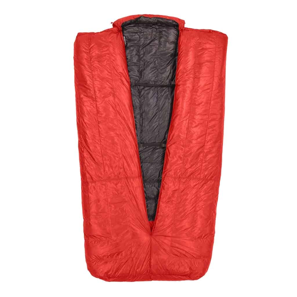 A camping sleeping bag on a white background.