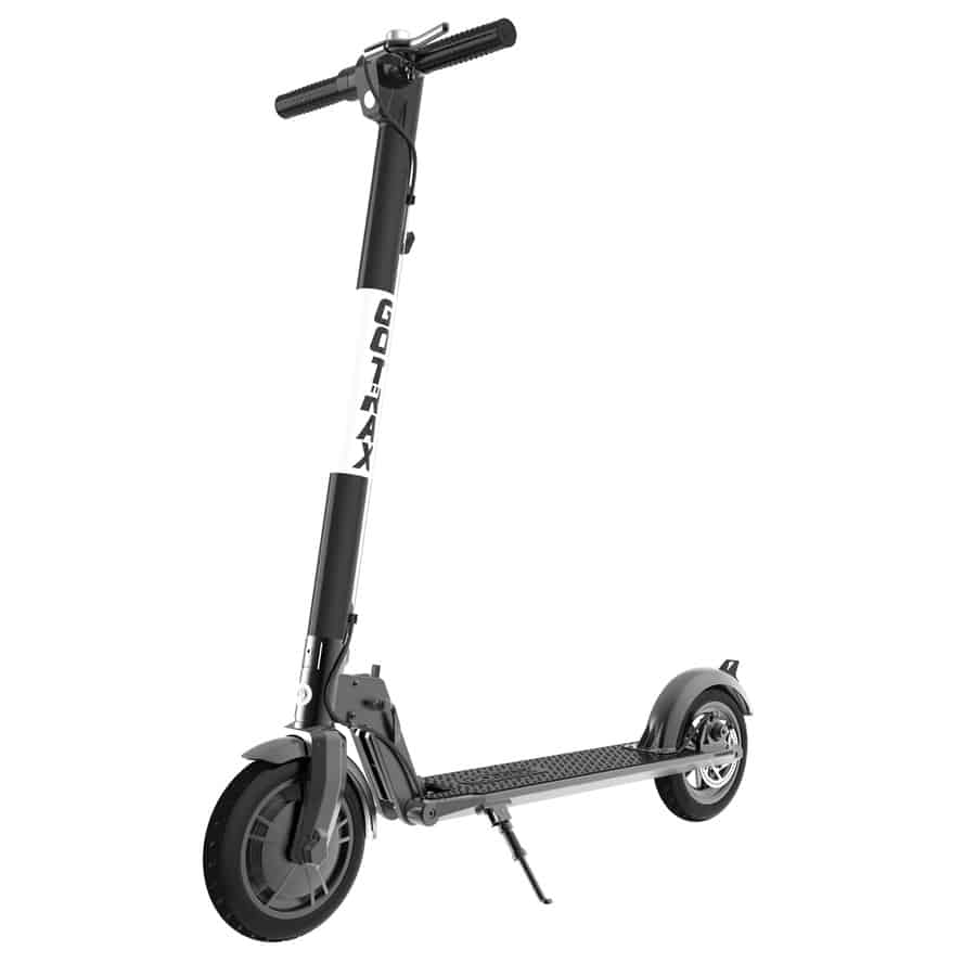 An e-scooter is shown on a white background.