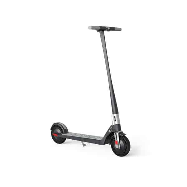 One of the best e-scooters with wheels on a white background.