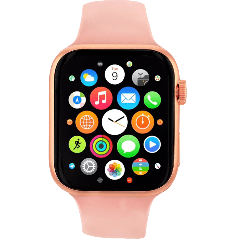 A pink-banded apple watch to give as a gift for Mother's Day.