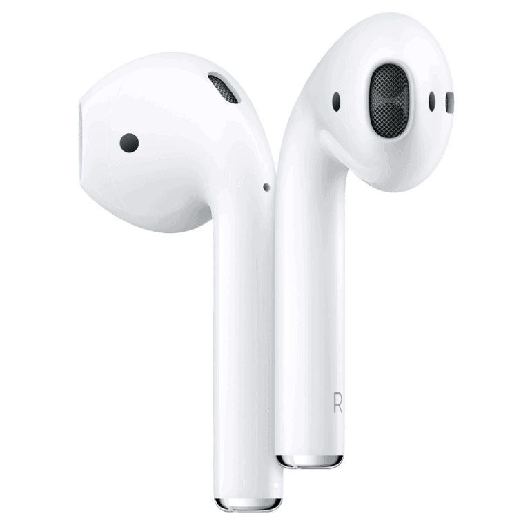 Mother's Day gift guide featuring a pair of Airpods.