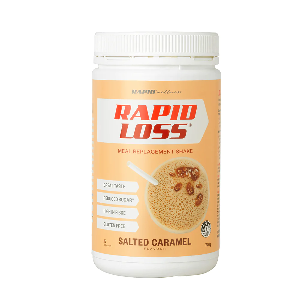 a bottle of rapido loss salted caramel.