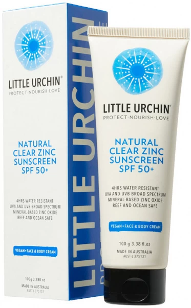 A tube of the best natural clear sunscreen with SPF 50 from Australia.