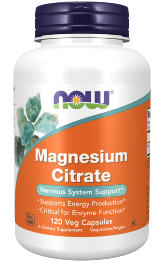 A bottle of Nutritional Supplements magnesium citrate.