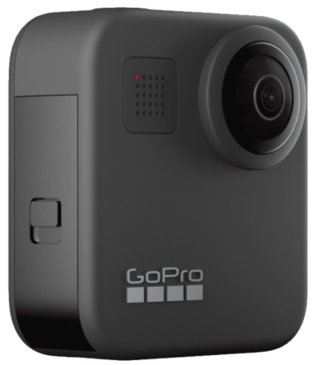 A Best Travel Camera, a black GoPro camera with a white background.