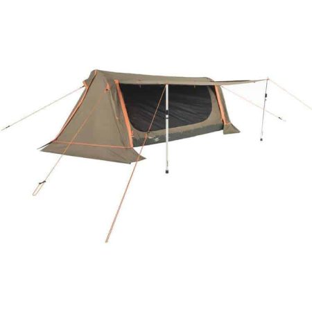 Oztent DS-2 Pitch Black Dome Double Swag Khaki